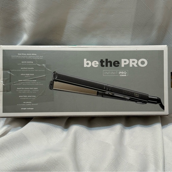 NIB INFINITIPRO BY CONAIR 1’ Tourmaline Ceramic Flat Iron - Picture 8 of 8
